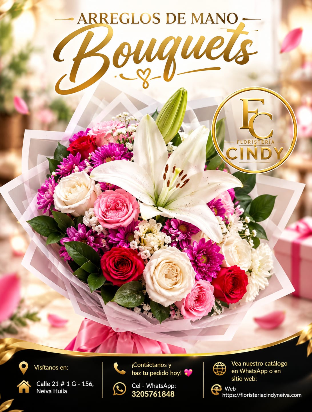 Bouquet, Arreglo de mano