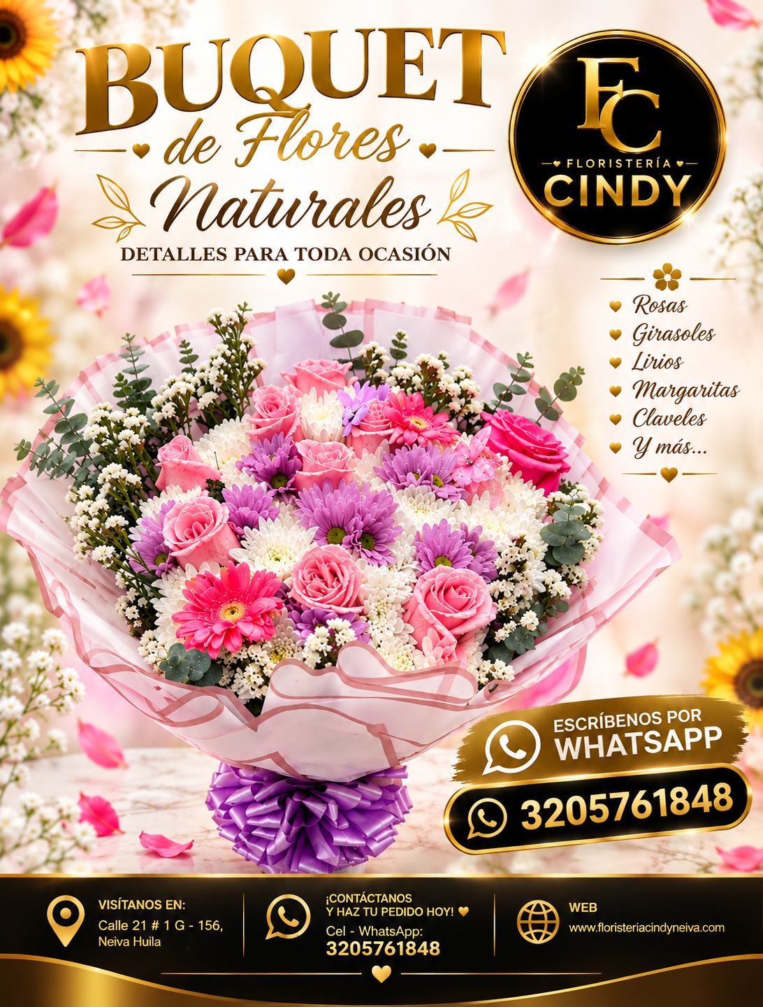 Bouquet, Arreglo de mano
